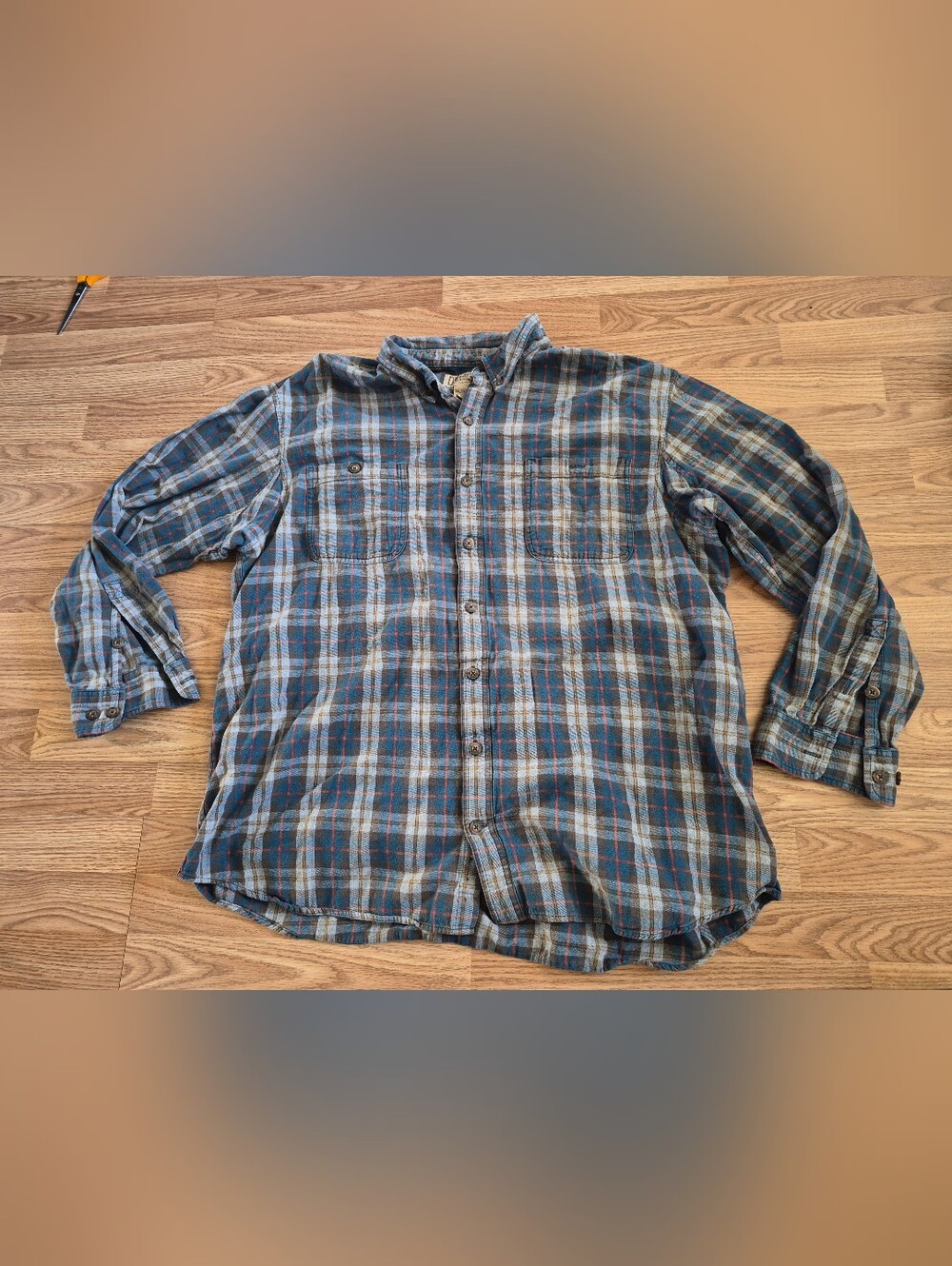 Duluth Trading Co Men's Plaid Long Sleeve Shirt